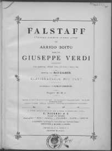 Falstaff : Lyrische Komödie in 3 Akten. Vol. 1.