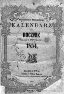 Stanisława Strąbskiego Kalendarz czyli Rocznik: na rok zwyczajny 1854