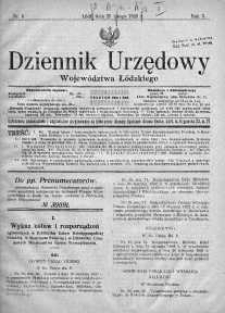 Dziennik Urzędowy Województwa Łódzkiego 25 luty 1922 nr 8