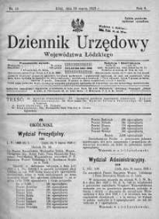 Dziennik Urzędowy Województwa Łódzkiego 16 marzec 1925 nr 11
