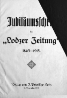Jubiläumsschrift der "Lodzer Zeitung" 1863-1913