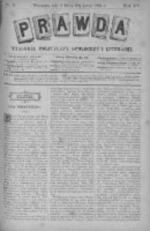 Prawda. Tygodnik polityczny, społeczny i literacki 1895, Nr 9
