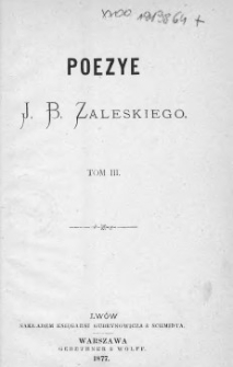 Poezye J. B. Zaleskiego. T. 3.