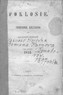 Pokłosie. Zbieranka literacka na korzyść sierot. Rok II. 1853
