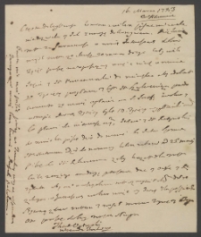 [List Tadeusza Ogińskiego, wojewody Trockiego z 16 marca 1783 r.]