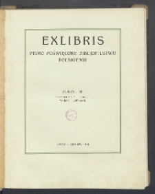 Exlibris : pismo poświęcone bibljofilstwu polskiemu. 1918. T. 2